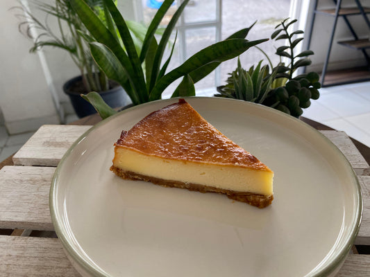 New York cheese cake slice